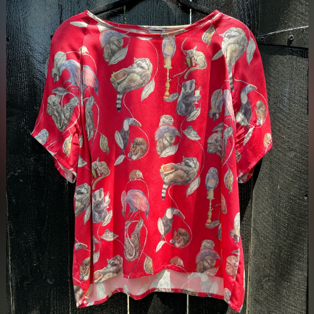 Opening Ceremony x House of Hackney animal print silk shirt